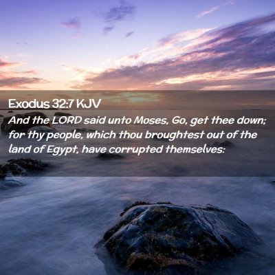 Exodus 32:7 KJV Free Bible Images