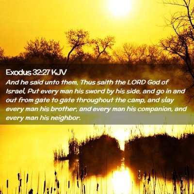 Exodus 32:27 KJV Free Bible Images