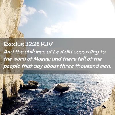 Exodus 32:28 KJV Free Bible Images