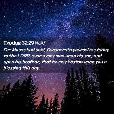 Exodus 32:29 KJV Free Bible Images