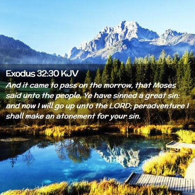 Exodus 32:30 KJV Free Bible Images