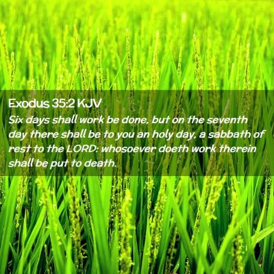 Exodus 35:2 KJV Free Bible Images