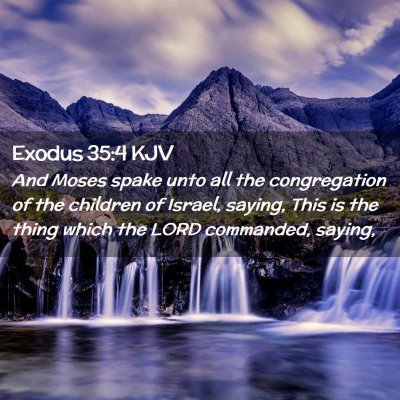 Exodus 35:4 KJV Free Bible Images