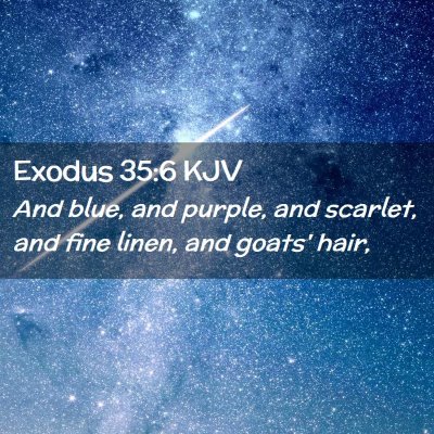 Exodus 35:6 KJV Free Bible Images