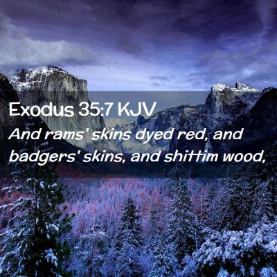 Exodus 35:7 KJV Free Bible Images