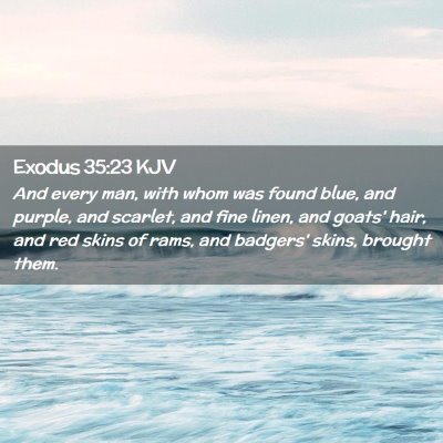 Exodus 35:23 KJV Free Bible Images