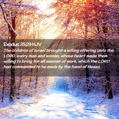 Exodus 35:29 KJV Free Bible Images