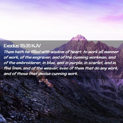 Exodus 35:35 KJV Free Bible Images