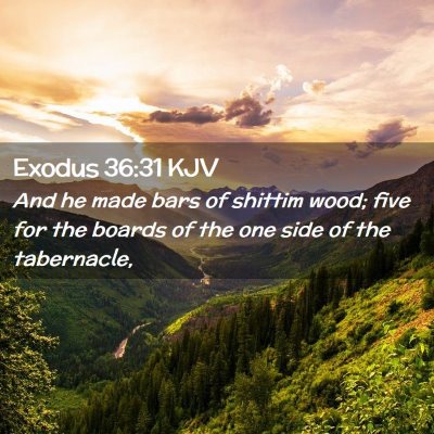 Exodus 36:31 KJV Free Bible Images