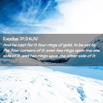 Exodus 37:3 KJV Free Bible Images