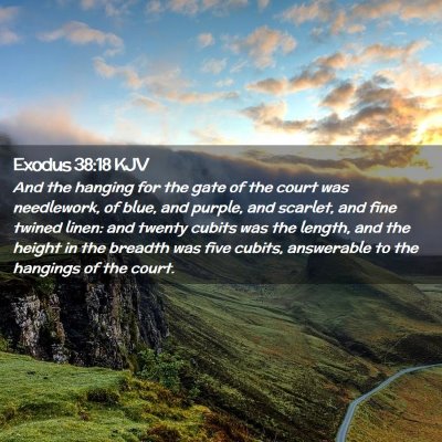 Exodus 38:18 KJV Free Bible Images