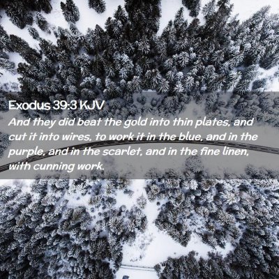 Exodus 39:3 KJV Free Bible Images