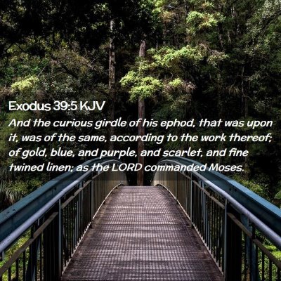 Exodus 39:5 KJV Free Bible Images