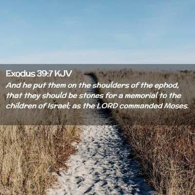 Exodus 39:7 KJV Free Bible Images