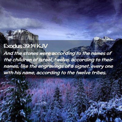 Exodus 39:14 KJV Free Bible Images