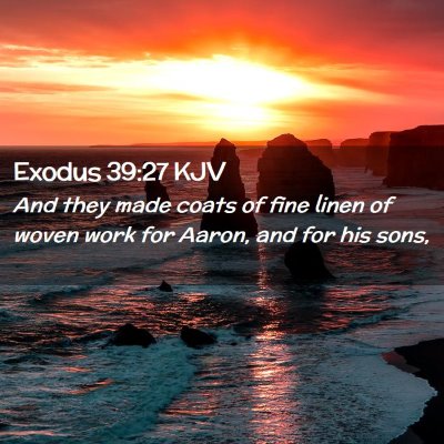 Exodus 39:27 KJV Free Bible Images