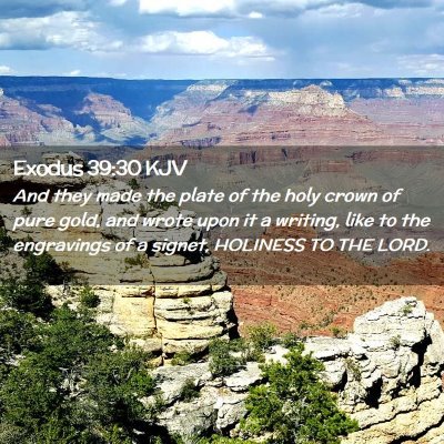 Exodus 39:30 KJV Free Bible Images