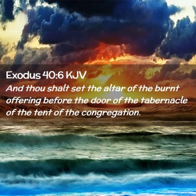 Exodus 40:6 KJV Free Bible Images