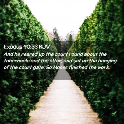 Exodus 40:33 KJV Free Bible Images