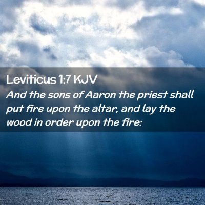 Leviticus 1:7 KJV Free Bible Images