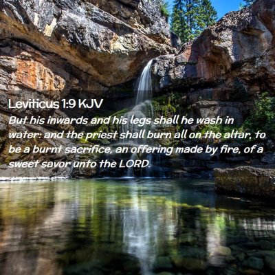 Leviticus 1:9 KJV Free Bible Images