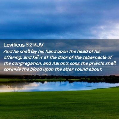 Leviticus 3:2 KJV Free Bible Images