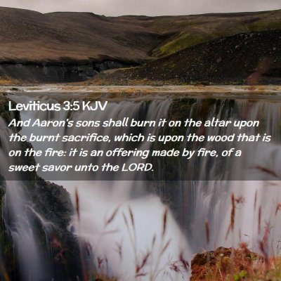 Leviticus 3:5 KJV Free Bible Images