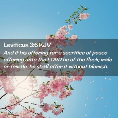 Leviticus 3:6 KJV Free Bible Images