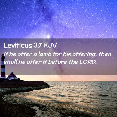 Leviticus 3:7 KJV Free Bible Images