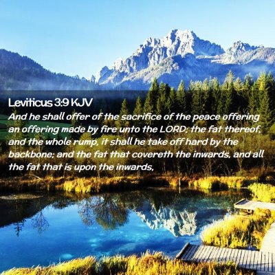 Leviticus 3:9 KJV Free Bible Images