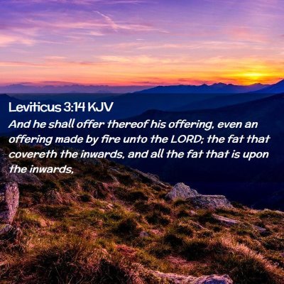 Leviticus 3:14 KJV Free Bible Images