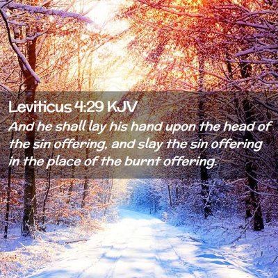 Leviticus 4:29 KJV Free Bible Images