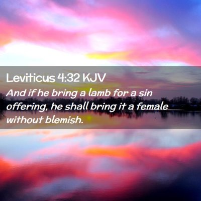 Leviticus 4:32 KJV Free Bible Images