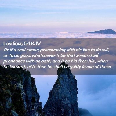 Leviticus 5:4 KJV Free Bible Images