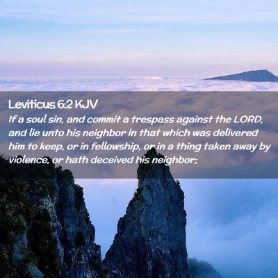 Leviticus 6:2 KJV Free Bible Images