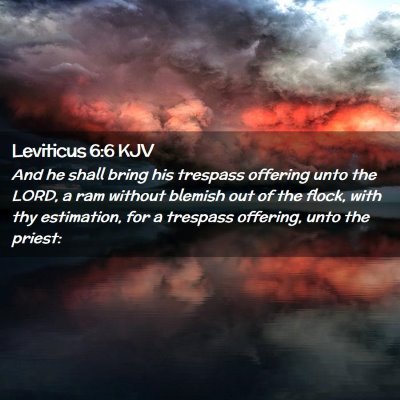 Leviticus 6:6 KJV Free Bible Images