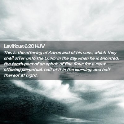 Leviticus 6:20 KJV Free Bible Images