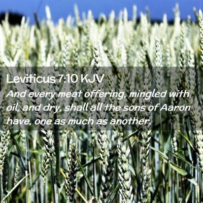 Leviticus 7:10 KJV Free Bible Images