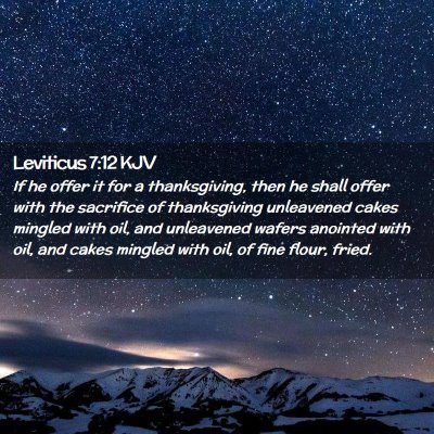 Leviticus 7:12 KJV Free Bible Images