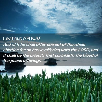 Leviticus 7:14 KJV Free Bible Images