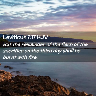 Leviticus 7:17 KJV Free Bible Images