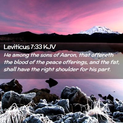 Leviticus 7:33 KJV Free Bible Images