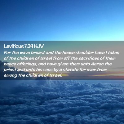 Leviticus 7:34 KJV Free Bible Images