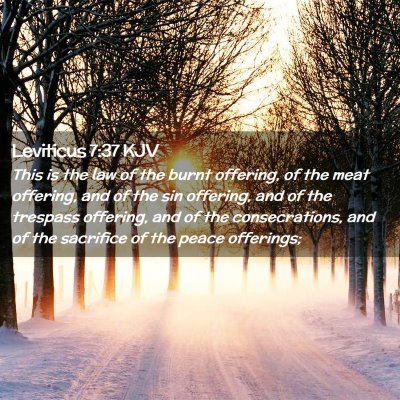 Leviticus 7:37 KJV Free Bible Images