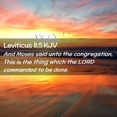 Leviticus 8:5 KJV Free Bible Images