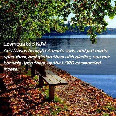 Leviticus 8:13 KJV Free Bible Images