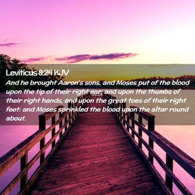 Leviticus 8:24 KJV Free Bible Images