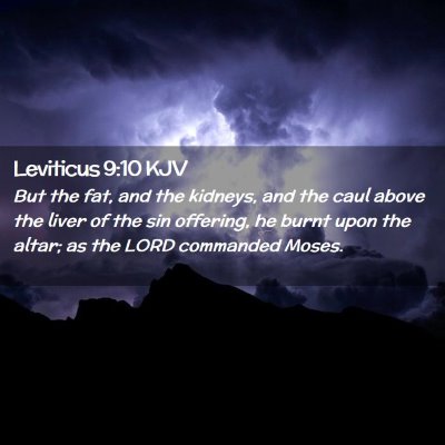 Leviticus 9:10 KJV Free Bible Images