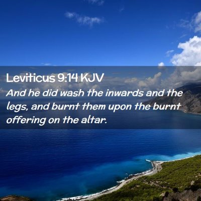 Leviticus 9:14 KJV Free Bible Images