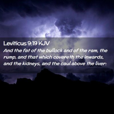 Leviticus 9:19 KJV Free Bible Images